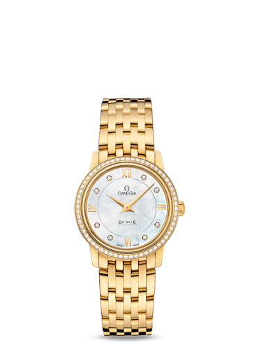 Omega De Ville Prestige Quartz 27.4 Yellow Gold / MOP / Bracelet